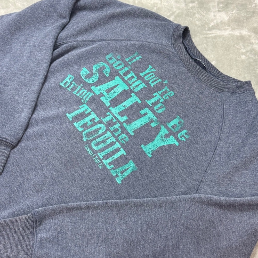 Cowgirl Tuff Co. Salty Tequila Graphic Sweatshirt Pullover Women's Size Small‎